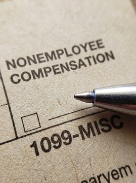 Nonemployee Compensation Tax Form Close-up