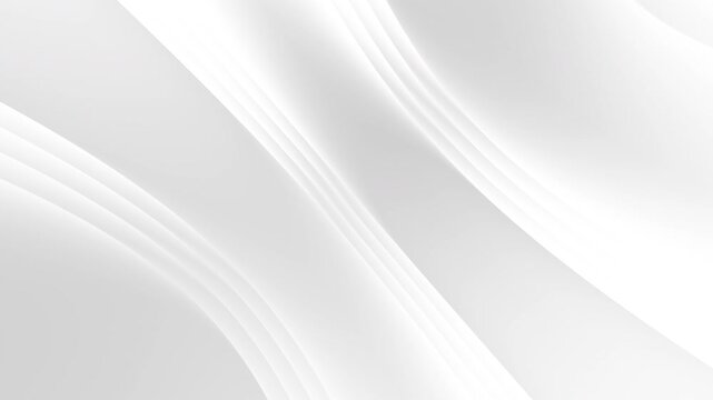 Abstract white flowing wave lines background with soft gradients seamless looping