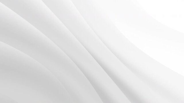 Minimal white grey curve waves flowing abstract corporate motion background. Seamless looping animation