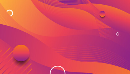 Abstract Red Orange Gradient Wave Background Modern Dynamic Design