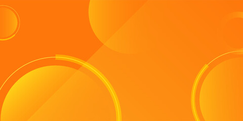 Abstract orange background with circles. Vector illustration