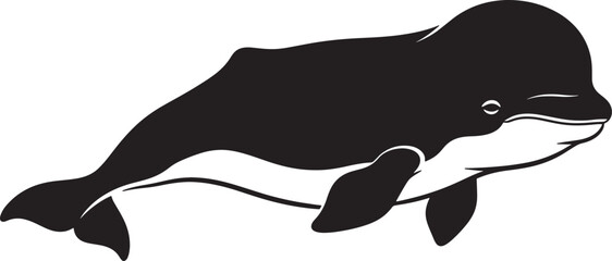 Stylizedsilhouetteofswimmingorcawhale