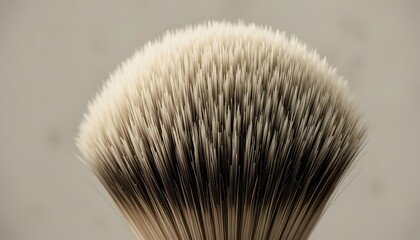 Close-up of a barber brush with soft bristles.