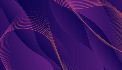 Abstract Purple Gradient Wave Background with Flowing Lines