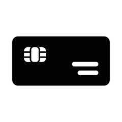 Black Credit Card Icon Vector for Payment and Finance Symbol