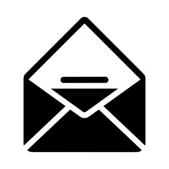 Open Mail Envelope Icon Vector for Email Message Notification