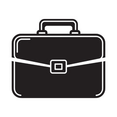 Professional business briefcase bag icon isolated on white