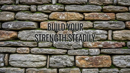 Build Your Strength Steadily on Stone Wall