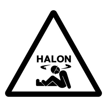 Halon Symbol Sign ,Vector Illustration, Isolate On White Background Label.EPS10