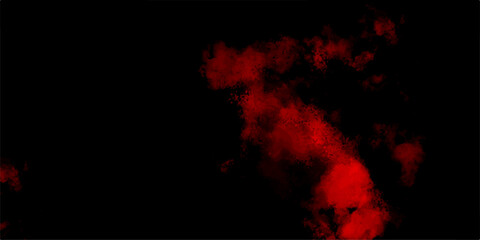 Abstract Cloud Texture with Dark Red and Black Fog Layers. smoke fog misty texture overlay on dark black. Rough red and dark watercolor brush drawn Smoke Overlays on black Background.
