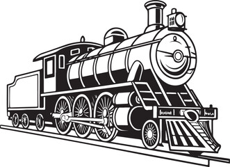  Vintage Steam Train Illustration 