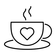 Valentines Day Coffee Cup Icon