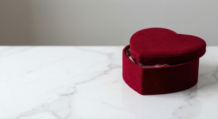 Heart shaped box for saint valentine on table