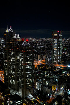 Tokyo Night Skyline from Metropolitan Government Building