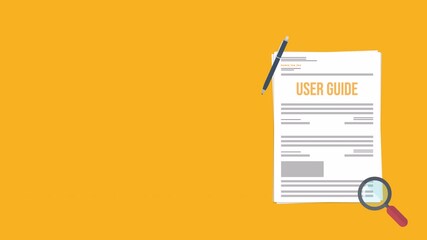 User guide, manual , 4K video animation