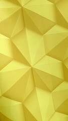 Yellow faceted geometric pattern creating abstract background texture