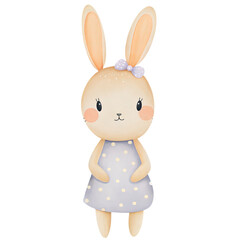 Obraz premium Cute Easter Bunny Girl Clipart