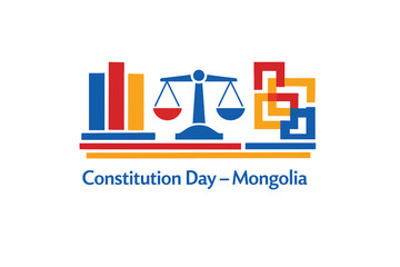 Fototapeta premium Minimal Civic Balance Symbol for Constitution Day – Mongolia