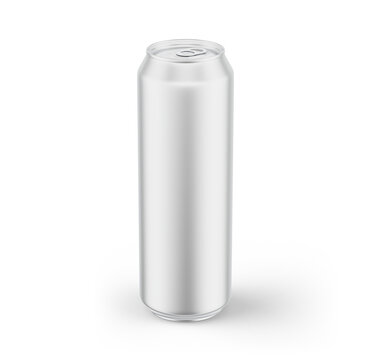 Matte Aluminium Can Classic 568ml 1 Pint Mockup White Blank