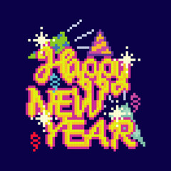 END SEASON GREETING PIXEL ART