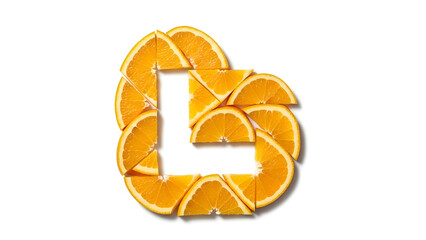 Minimal illustration-style orange slice shape on a white background, suitable for food design, healthy lifestyle, and creative citrus concepts.