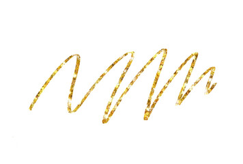 Gold Glitter Scribble Line for Branding and Design