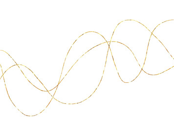 Gold glitter hand drawn scribble line