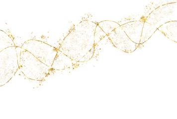 Gold glitter hand drawn Line Art 