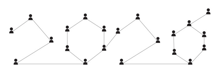 2026 connect people. Social Network connections, relationship, online networking, community, events and social network. vector illustration
