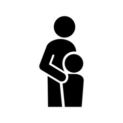 寄り添う親子のアイコン