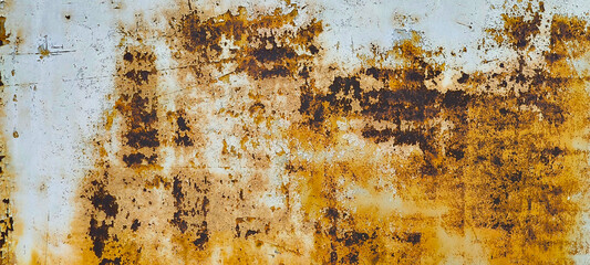 Rust on the steel surface.