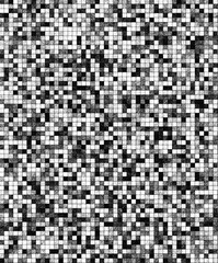 Black and white digital pixels grid static noise pattern