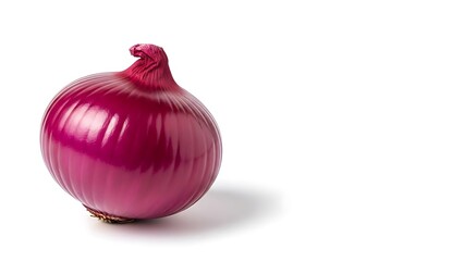Fresh red onion isolated on white background