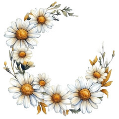 Obraz premium A white flower arrangement with yellow flowers in the center