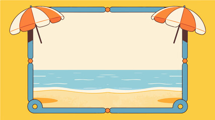 Beach themed poster background