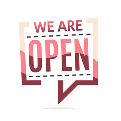 Fototapeta premium we are open label design