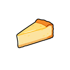 [Vector EPS]A slice of delicious cheesecake with creamy texture