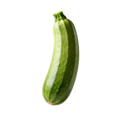 [Transparent Background PNG]Fresh green zucchini vegetable isolated on white background