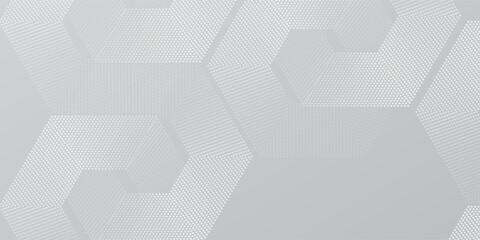 Modern hexagon lines on gray background. Geometric dynamic elegant