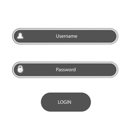 Obraz premium modern web login form template with username and password vector