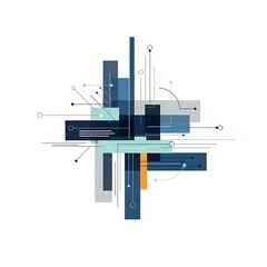 Abstract digital connections and technological design