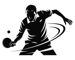 Table Tennis Player Action Sport Competition Dynamic Motion Energy Concept