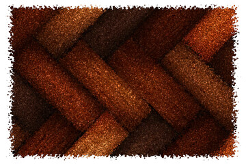 High Quality Digital Illustration of a Herringbone Wood Parquet Pattern With Realistic Textures, Made of cubes
