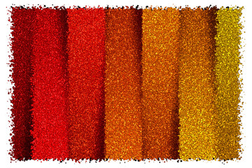 Warm Gradient Background Featuring Vertical Layers of Red Orange and Yellow Paper Style Shadows, Made of Cubes
