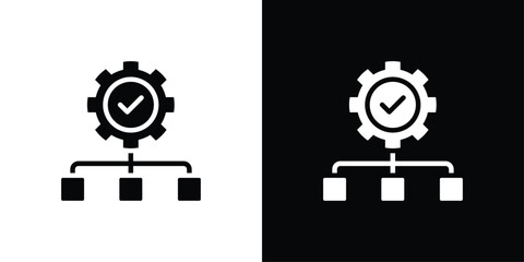 Management Icon Sheet Black And White