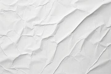 Fototapeta premium A close-up of crumpled white paper, showcasing intricate texture and folds, ideal for backgrounds or creative design projects.