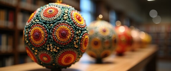 Library exhibit comparing global seed ball traditions