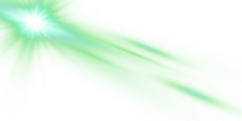 Soft green sun with gentle long rays on a transparent background. Subtle green light effect. PNG.