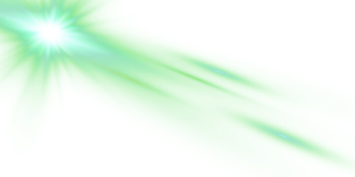 Soft green sun with gentle long rays on a transparent background. Subtle green light effect. PNG. - Powered by Adobe