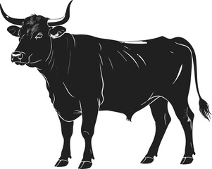 Bull Silhouette Vector Illustration